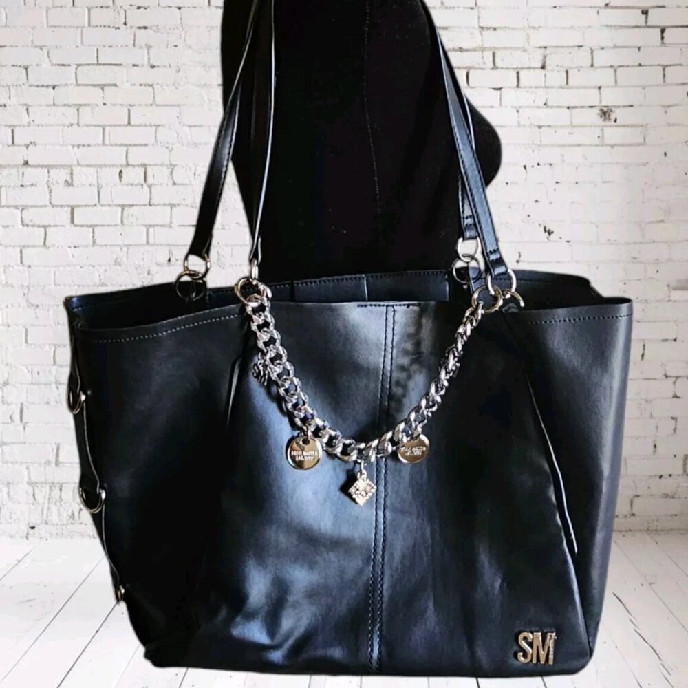 Steve Madden Large Black Tote Bag